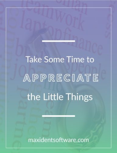Take Some Time to Appreciate the Little Things